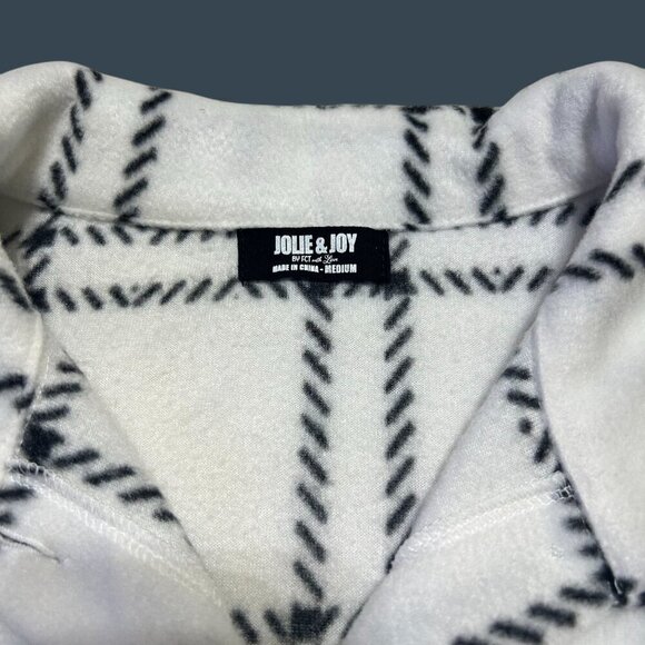 Jolie & Joy Womens Medium Plaid Fleece Button-Up Cottagecore‎ Cabincore Ranch - Picture 3 of 8
